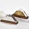 Base de Madera de Nogal Soporte para Servilletas de Acero Inoxidable Encimera de Barra de Hotel Soporte Vertical Cuadrado para Servilletas Restaurante Caja de Servilletas Comercial