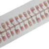 30 peças de T015 renda creme curtas degradê laço fofo floral francês estilo desejo puro unhas de estudante menina