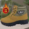 Zapatos de algodón extra gruesos de invierno botas de algodón cálidas de caña alta cómodas para el exterior para el trayecto diario botas de nieve botas de nieve zapatos cálidos para papá
