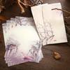 Conjunto de Papel de Carta Estilo Chinês Romântico Retrô Estético Confissão Papel de Carta de Amor 4 Papéis de Carta + 2 Envelopes