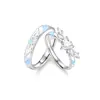 El Amor Te Encuentra: Anillos de Pareja de Diamante en Forma de Corazón para Hombres y Mujeres, Diseño Único, Anillos Abiertos Luminosos de Esmalte, Regalo
