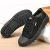 Zapatos de Lona Generación Nueva Estrella Zapatos de Protección Laboral Antideslizantes Resistentes al Desgaste Transpirables Suela Suave Obra de Construcción Trabajo de Construcción Entrenamiento