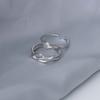 Anillo de Pareja de Plata Esterlina S999 para Hombre y Mujer con Anillo Irregular de Viento Frío de Alta Calidad Regalo de San Valentín