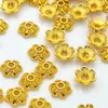 Fabricante múltiples estilos ajuste de flor de oro de 18 quilates ajuste de cuenta materiales DIY hechos a mano accesorios de joyería espaciador de ajuste de flor accesorios de ajuste de cuenta DIY