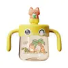 Copo de leite PPSU adorável de desenho animado, super boca larga, resistente a quedas e a altas temperaturas, 400ml