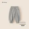 Pantalones Deportivos de Terciopelo Grueso de Color Sólido Bangxuan para Bebés, Pantalones de Chándal Simples y Sueltos para Niñas, Pantalones Versátiles de Invierno para Niños