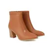 Botas de couro de bico fino e corte baixo para outono e inverno com zíper lateral, botas femininas transfronteiriças, botas Martin de salto alto e tamanho grande, botas versáteis para mulheres de comércio exterior