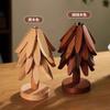 Alfombrilla Aislante Térmico Decoración de Mesa, Alfombrilla Aislante Térmico de Madera Maciza con Forma de Árbol, Alfombrilla Aislante Térmico de Árbol Pequeño, Plato Plegable Creativo con Forma de Árbol