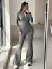 Conjunto de dos piezas para mujer europeo y americano de comercio exterior transfronterizo: Cárdigan corto texturizado + pantalones largos acampanados de cintura alta adelgazantes para ir al trabajo