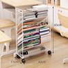 Soporte para Libros con Ruedas, Artefacto Desmontable para Almacenamiento de Información de Libros y Papeles de Examen al Lado del Escritorio, Carrito al Lado del Escritorio, Estantería de Pie