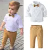 Roupas Infantis Masculinas Europeias e Americanas Roupa Infantil Nova Cruzada Primavera e Outono Terno Infantil Camisa de Manga Longa Infantil Calças Roupa para a Temporada Escolar