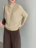 Suéter de Punto de Cuello Alto de Estilo Coreano de Alta Gama para Mujer, Principios de Otoño, Ajuste Holgado, para Viajar, Manga Murciélago de Tres Cuartos, Top G889
