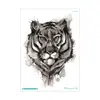 Pegatina de Tatuaje Temporal Impermeable Transfronteriza Cabeza de Lobo Agresiva Flor Brazo Hombres Estudio Fotográfico Foto Brazo Personalizado Animal Pegatina de Tatuaje