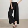 Pantalones Casuales de Alta Gama para Mujer Verano 2026 Nuevos Delgados de Cintura Alta Adelgazantes Fluidos Largos Sueltos de Pierna Ancha