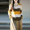 Suéter tejido de retazos estilo retro coreano estilo Hong Kong, chaqueta cárdigan de manga larga para mujer, nuevo top suéter de principios de otoño 2026