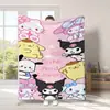 Manta Linda de Dibujos Animados Sanrio para Exportación Transfronteriza Tipo Manta de Franela Estampada Manta para Cuatro Estaciones y Descanso para el Almuerzo con Aire Acondicionado