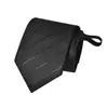 Corbata de Hombre Negra Sin Cremallera Corbata Perezosa de Hombre Traje Corbata Vestido Negocios Corbata de Mano Verano Nudo Libre Moda