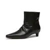Botas estilo Martin con punta fina y tacón grueso, nueva colección otoño/invierno 2026, botas de ajuste ceñido, informales, retro, estilo británico para mujer, botas versátiles para mujer