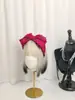 Nova Faixa de Cabeça com Laço Xadrez Retrô Leve Diária Para Mostrar o Rosto Rosto Pequeno Lavar Rosto Faixa de Cabelo de Tecido Grampo de Cabelo Atacado