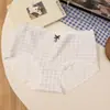Chica Fresca Encaje Dulce Algodón Suave Patrón de Dibujos Animados Ancho Extendido Algodón Puro Entrepierna Antibacteriana Hipster Bragas Mujer