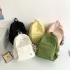 Bolsa de Ombro Dupla Transfronteiriça Casual Artística Mochila de Viagem Feminina Grande Capacidade Cor Sólida Versátil Simples Mochila Estudantil