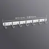 Gancho de Acero Inoxidable 304 Sin Taladro Perchero de Pared para Cocina Baño Gancho de una Fila Adhesivo Fuerte Perchero para Ropa