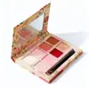 Fabricante de Dongguan Caja de Sombras de Ojos para Maquillaje Empaque de Cosméticos Caja de Regalo Paleta de Disco Estilo Retro Bandeja de Empaque Portátil
