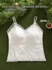 Top Camisola Minimalista de Personalidade Estilo Francês com Decote V, Patchwork de Renda, Slim Fit, Peça de Roupa Vintage Hot Girl com Lindo Design nas Costas