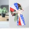 Guirnalda transfronteriza del Día de la Independencia de Estados Unidos, simulación hecha a mano para colgar en la pared, decoración del Día Nacional, corona estadounidense para colgar en la puerta, venta al por mayor