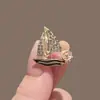 Broche Navegación Suave, Insignia Elegante de Alta Gama para Hombres y Mujeres, Pin de Velero Pequeño, Hebilla Anti-Exposición, Accesorios de Solapa para Traje