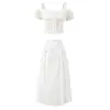 Top de renda com retalhos e saia de renda com retalhos de cintura alta elegantes conjunto de moda de comércio exterior transfronteiriço