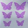 Pegatinas de Pared de Mariposa Hueca 3D Transfronterizas Láser Coloridas Realistas Tridimensionales Mariposa Decoración del Hogar Pegatinas de Pared