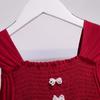 Vestido de princesa para niñas, nuevo vestido de verano de Internet Celebrant de moda de estilo occidental, vestido grande para niñas con cuello cuadrado y mangas abullonadas, vestido de verano para niñas.