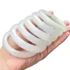 Pulsera de Jade Tianshan Natural Elegante y Ligeramente Verde para Mujer, Nuevo Estilo Chino, Moderna, Sencilla, Elegante, Versátil, Joyería de Pulsera de Jade al por Mayor