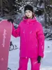 Playeras de Snowboard de Invierno para Hombres y Mujeres, Impermeables 3L Profesionales con Costuras Selladas y Acolchado, Equipo de Nieve para Exteriores Estilo Americano
