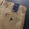 Calças Casuais Masculinas Primavera e Verão Sarja Justa High-end Stretch Lavável Retas Soltas Finas Calças Versáteis