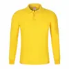 Camisa polo de negocios unisex, manga larga, adecuada para primavera y otoño, top para hombre, ropa de trabajo corporativa, se puede imprimir con logo