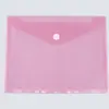 Bolsa para arquivo com 11 furos e velcro A4 cor transparente botão de classificação bolsa de folhas soltas bolsa de arquivo de dados para atacado