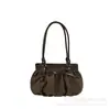 Bolso de hombro plisado de moda para mujer, nuevo bolso retro de gamuza tipo nube, bolso de mano para el trabajo