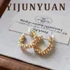 Pendientes de Perla Trenzados Estilo Retro Europeo y Americano Lujo Ligero Gama Alta Exquisito Temperamento Accesorios para Pendientes Pendientes de Lujo Ligero Gama Alta para Mujer