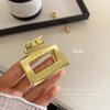 Pinza cuadrada pequeña de metal, estilo tiburón, de personalidad fría, de tamaño mediano, combina con todo, pinza para el pelo con lazo, pinza para el pelo para la parte posterior de la cabeza femenina