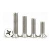 Tornillos de Cabeza Plana de Acero al Carbono Galvanizado, Tornillos de Máquina de Cabeza Avellanada Cruzada, Tornillos de Ferretería, Tornillos de Máquina Planos, Descuentos por Cantidad