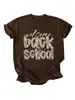 Bienvenida a Back School Amazon Wish comercio exterior transfronterizo casual elegante camiseta de manga corta para mujer