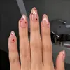 Comércio Exterior Novo Dia dos Namorados Patch para Nail Art Coração Rosa Design Unha Amêndoa Pequena Fresca Patch de Unha Usável