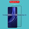 Para Realme P1 filme temperado com serigrafia dois fortes preto real me p1 filme de vidro screen printing roxo raalme p1