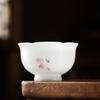 Copa Maestra de Porcelana Blanca Jade Hielo Taza de Té Hogar Cerámica Kung Fu Logotipo Producción Venta al por Mayor Negocio Souvenir Fabricante