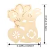 Artesanías de Madera Decoración de Pascua Huevo de Halloween DIY Embrión Blanco Pieza de Madera para Graffiti Pintada para Niños Colgante Pequeño