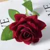 Guau Terciopelo Simulado Personalizado Rosa Individual Decoración de Pared de Flores Casera Boda Día de San Valentín Pared de Flores en Cascada Roja Mano