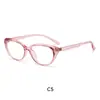Óculos Cat-Eye Retrô com Armação Cor Chá Frio, Anti-Luz Azul, Lentes Sem Grau, Adequado para Miopia, Visual Natural, Armação de Óculos Ultrafina para Mulheres