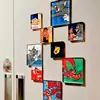 Ímãs de Geladeira Magnéticos Feitos à Mão Estilo Ins DIY Azulejos Quadrados Transparentes com Folhas Magnéticas Kit de Material DIY Redondo de Acrílico